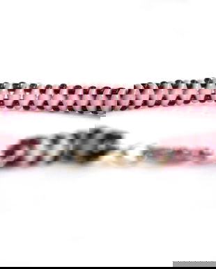 Bratara din margele superduo roz