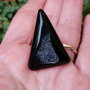 Inel Agata neagra druzy si Argint 925 - IN1127 - Inel negru reglabil, inel elegant, inel pietre semipretioase, inel piatra mare, cadou Craciun, cadou sotie, inel statement, cristaloterapie