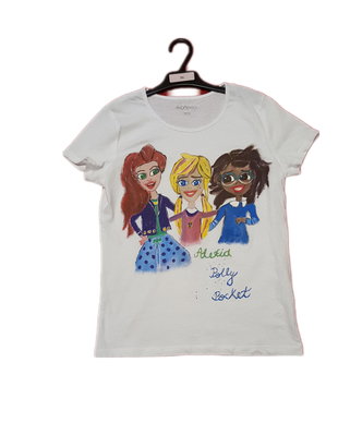 Tricou pictat Polly Pocket