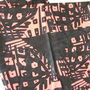 Cupon satin rosu cu negru
