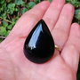 Inel Onix negru si Argint 925 - IN1126 - Inel negru, inel lacrima, inel pietre semipretioase, inel reglabil piatra mare, cadou sotie, cristaloterapie, cristale vindecatoare
