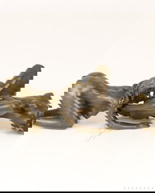 Doua femei - statueta erotica din bronz