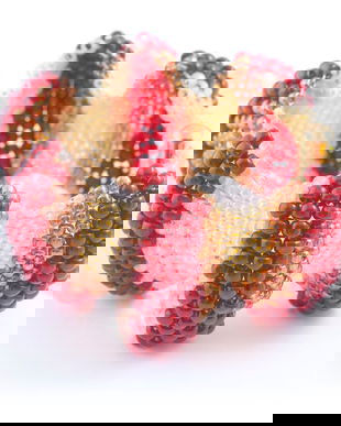 Bumpy - bratara lata tesuta din margele toho