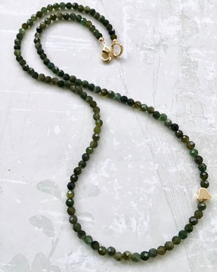 Colier CHOKER Turmalina verde