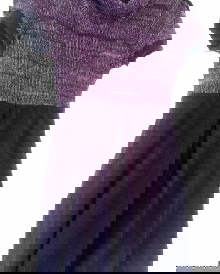 Rochie tricot lână mov tip lalea , S