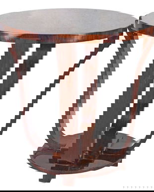 Masuta Art Deco din lemn masiv furniruit