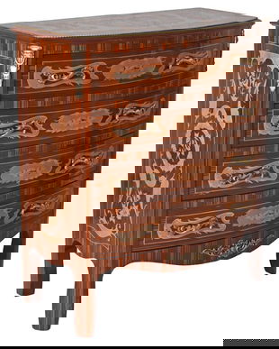 Comoda din lemn masiv furniruit cu patru sertare