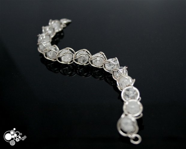 Bratara chainmaille "Ice Bubbles"