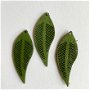 Pandantiv frunza verde khaki, imitatie de piele intoarsa