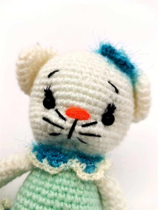 Papusa pisicuta - jucărie croșetată - cadou fetite - pisica crosetata manual