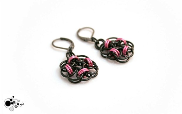 Cercei chainmaille "Emo Pink"