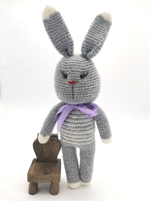 Iepure - jucărie croșetată - iepure crosetat manual - iepurila