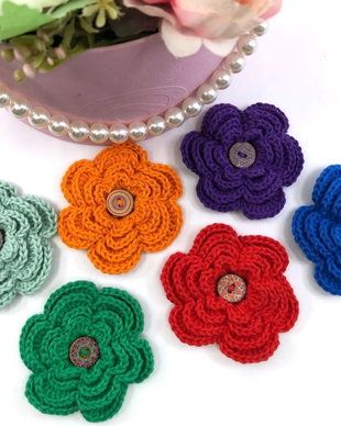 Flori colorate crosetate manual