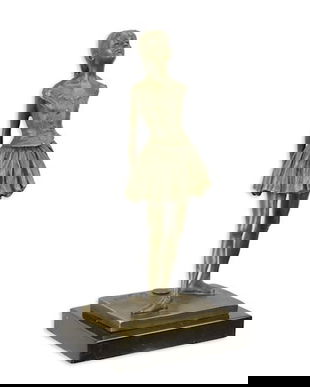 Dansatoare la 14 ani - statueta din bronz pe soclu din marmura