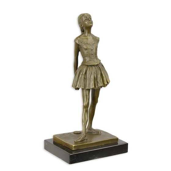 Dansatoare la 14 ani - statueta din bronz pe soclu din marmura