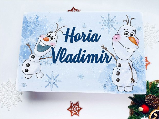 Cutie Amintiri de Craciun Personalizata - Frozen - Olaf