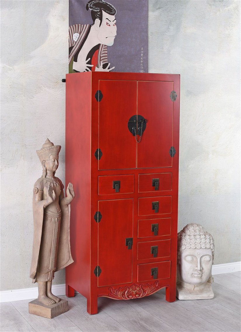 Cabinet exotic din lemn masiv rosu