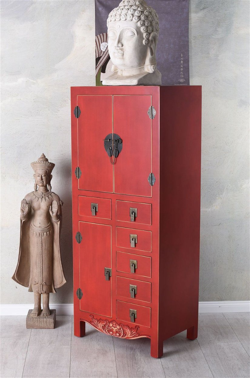 Cabinet exotic din lemn masiv rosu