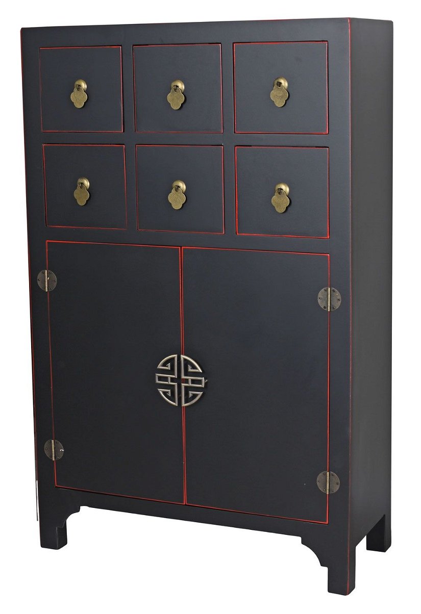Cabinet exotic din lemn masiv negru