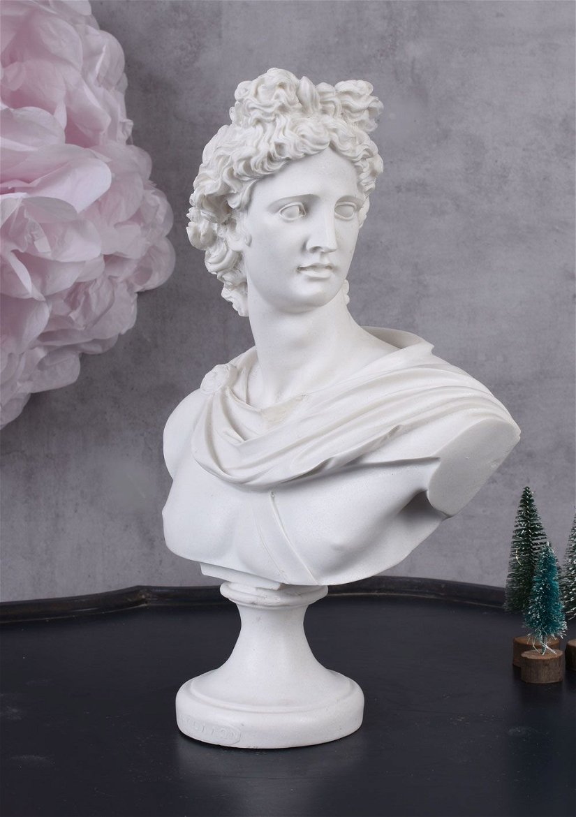 Bust Apollo - statueta nostalgica din rasini