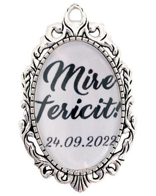 Cocarda brosa mire fericit