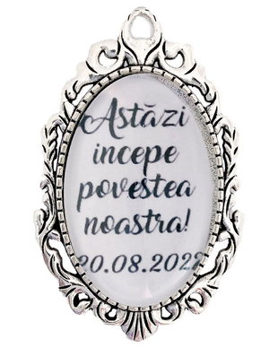 Brosa personalizata astazi incepe povestea noastra