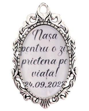 Brosa personalizata nasa pentru o zi prietena pe viata