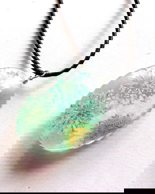 colier de sticla cu flori uscate 41926