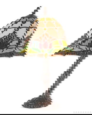 Lampa de masa Tiffany cu abajur lalea