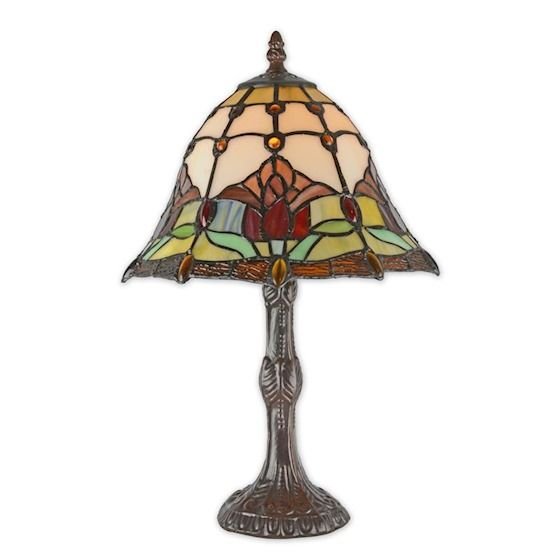 Lampa de masa Tiffany cu abajur lalea
