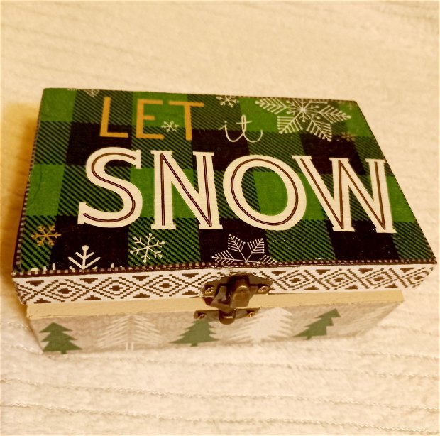 Cutie dreptunghiulară "Let it snow"