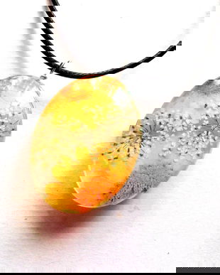 colier de sticla cu flori uscate 41928