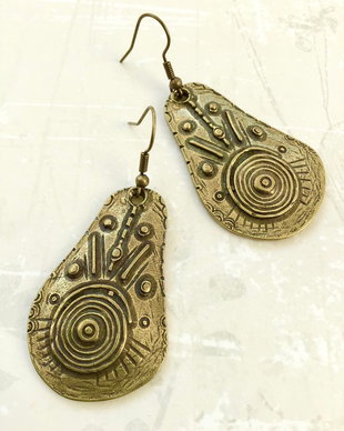 cercei tribali zamac bronz