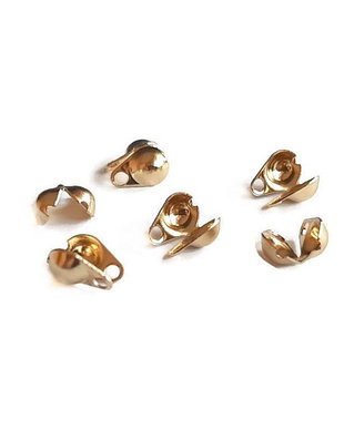 (2buc) Terminatie, masca pentru noduri, inox auriu 6x4x3mm  IN.0086
