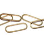 Link din alama, oval, brut (nevopsit), 19x7 mm