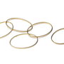 Link din alama, oval, brut (nevopsit), 40x20 mm