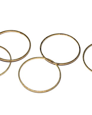 Link din alama, rotund, brut (nevopsit), 30 mm