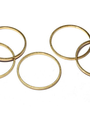Link din alama, rotund, brut (nevopsit), 18 mm