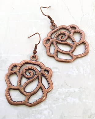cercei Boho cupru