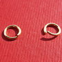 (10 bucati) Zale NESUDATE din argint .925 placat cu aur de diametru aprox 6 mm, grosime aprox 0.8 mm