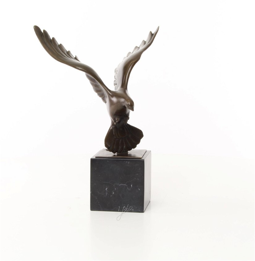 Porumbel- statueta din bronz pe un soclu marmura