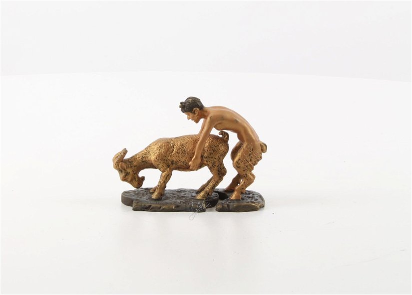 Satir cu un berbec - statueta erotica din bronz