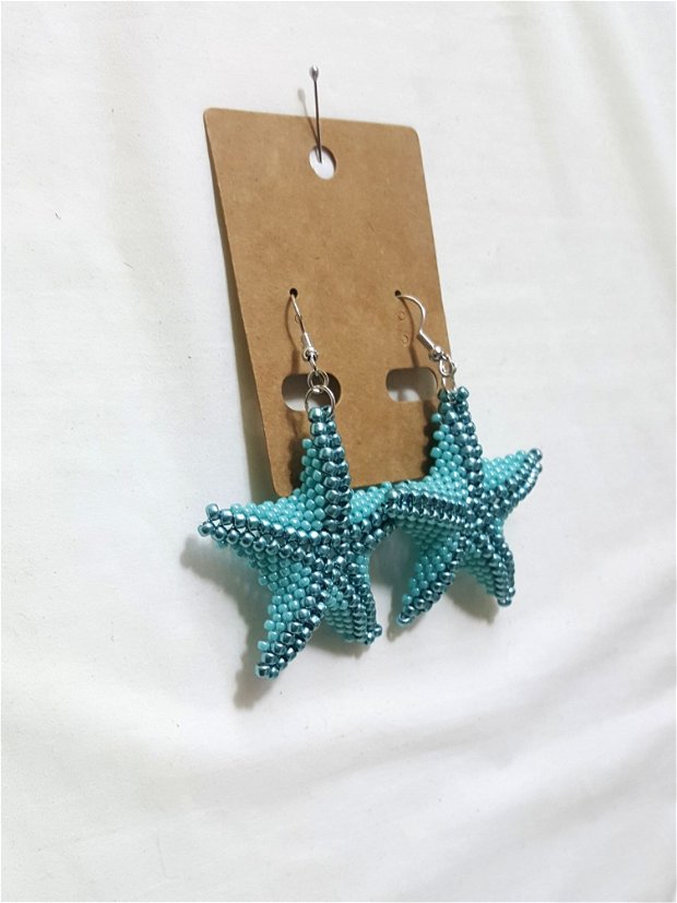 Sea star- Cercei delicati, cu margele Miyuki