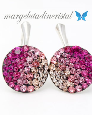 Cercei Swarovski  Regal Chaton / Argint 925