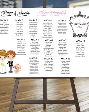 Lista Invitati - model NUNTEZ FETITA (set 2 buc)