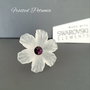 Broșă/Pin cu floare mare și Swarovski Elements