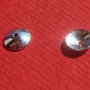 (2 bucati) Capacel din argint .925 rodiat aprox 1.5x5 mm