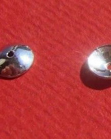 (2 bucati) Capacel din argint .925 rodiat aprox 1.5x5 mm