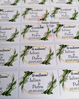 Etichete autoadezive personalizate îngustă și rotunda