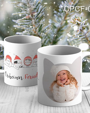 Cana Craciun personalizata cu poza ta